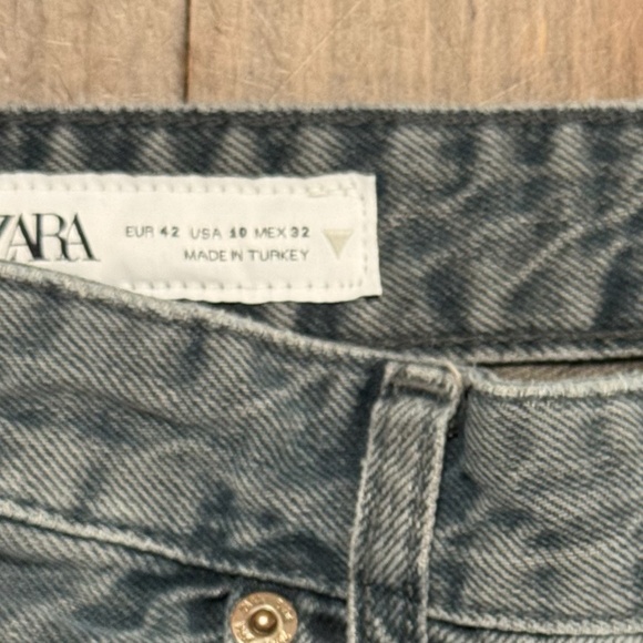 Zara High Rise Wide Leg Jeans (Grey) - Picture 4 of 7